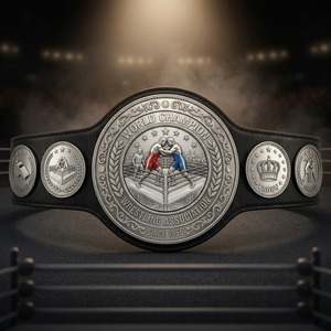 Cinturón de Campeonato de Lucha MMA Personalizado, Cinturón de Campeonato de Peso Pesado con Título Propio, Cinturón de Campeonato de Cuero para Adultos - Product Image 2