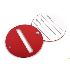 New Arrival Wholesale Round Aluminum Travel Luggage Tag Hollow Out Aircraft Design with Metallic Letter Pattern - Product Image 5