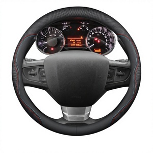 HE Housse de <span class=keywords><strong>volant</strong></span> de voiture en cuir ultra-fine pour Peugeot 106 107 108 206 207 208 301 <span class=keywords><strong>307</strong></span> 308 406 407 408 508 2008 3008 4008 50 - Product Image 1