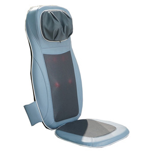 Massage <b>Cushion</b> Full Body Neck <b>Back</b> Waist Kneading Tapping Vibration Hot Compress Plug In PU Leather Rectangular Trapezoid - Product Image 4