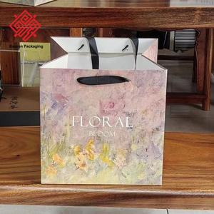 Bolsa con Boquilla Biodegradable Personalizada Baoren, Impresión de Flores Personalizada, Bolsa de Papel Ecológica Reutilizable y Reciclable para Ropa - Product Image 2