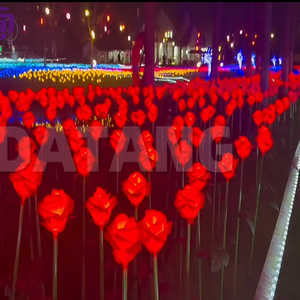ไฟ LED รูปดอกกุหลาบกันน้ำ IP65 สำหรับตกแต่งสวน/สนามหญ้ากลางแจ้งในวันฮาโลวีนและคริสต์มาส ขายส่ง - Product Image 2