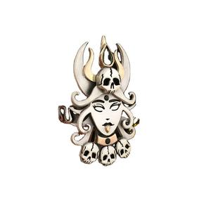 Bague de sorcière pour femme, design tête de mort, sertie de griffes, bijou de mode pour soirée - Product Image 5