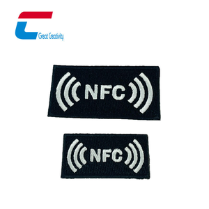 Customized 13.56mhz Waterproof <b>Secure</b> NFC Tag Embroidery Patch Washable Flexible Garment NFC Tag - Product Image 3