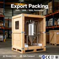 Tanque de Fermentación de Cerveza Comercial de 500L/1000L/2000L, Fermentador Cónico SUS304, Máquina de Elaboración de Cerveza con Bomba de Motor SS304, Certificación ASME y CE