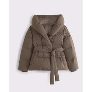 Chaqueta Bomber de Algodón LEDUO para Mujer, con Capucha, Cintura Ajustable, Resistente al Viento e Impermeable, con Logotipo, para Invierno - Product Image 1