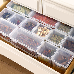 Spice <b>Storage</b> Box Set With Airtight Lids <b>For</b> <b>Kitchen</b> Spice Organization And Food <b>Storage</b> <b>Container</b> - Product Image 1