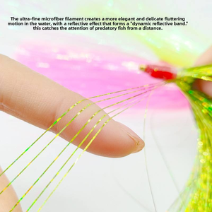 <span class=keywords><strong>Leurre</strong></span> de pêche réfléchissant en Mylar avec queue scintillante et streamer, imitation réaliste <span class=keywords><strong>pour</strong></span> la truite, le bar et les poissons prédateurs en <span class=keywords><strong>eau</strong></span> <span class=keywords><strong>douce</strong></span> et salée - Product Image 5