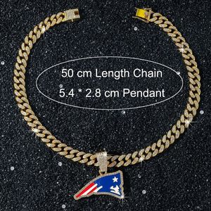 Nuevo Collar con Colgante Geométrico de Aleación con Diseño Innovador y Personalizado de Bandera Americana, Collar Moderno para Hombre, Joyería de Moda - Product Image 6