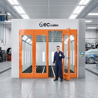 Cabine de peinture grand format pour véhicules avec système de séchage infrarouge pour durcissement rapide, idéale pour SUV et Jeep