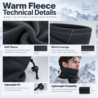 Cache-cou polaire ajustable personnalisé, doux, coupe-vent, cache-visage d'hiver pour le ski, le cyclisme et les activités de plein air, accessoire de marque, ligne OEM