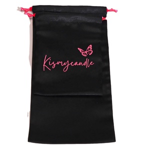 Sac de rangement en satin à cordon de serrage pour bouteilles et parapluies, motif personnalisé, pochette en satin pour soins de la peau, conception gratuite - Product Image 4