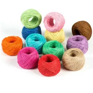 Factory Supply 400g Spool 3mm Twisted 3-Ply Jute Yarn Cord Gardening And Crafts Packaging Ropes 3mm Twisted Jute Garden Twine