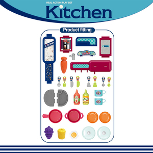Ensemble de cuisine en plastique ABS pour enfants d'âge préscolaire, jeu d'imitation, unisexe, avec valise portable - Product Image 3
