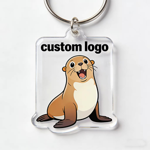 Cadre photo rond transparent personnalisé en acrylique avec porte-clés en métal DIY, pendentif porte-clés en plastique pour cadeau promotionnel - Product Image 1