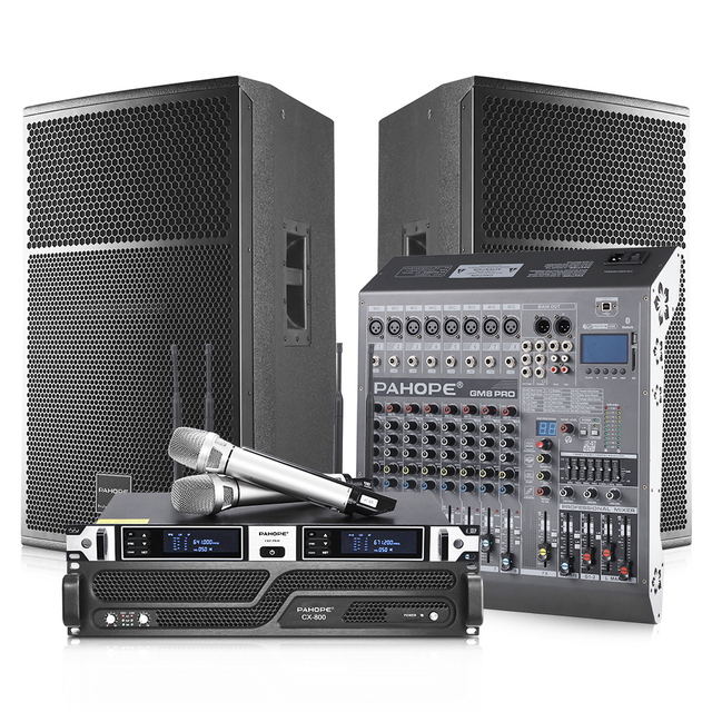 Professional Stage Sound Set 15 Inch Outdoor Large-scale Performance Wedding Karaoke bar Meeting Speaker Equipment