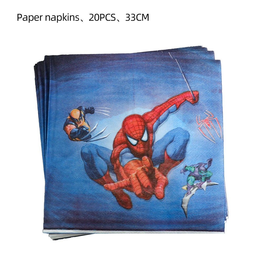 Serviette en papier bleu-20pcs