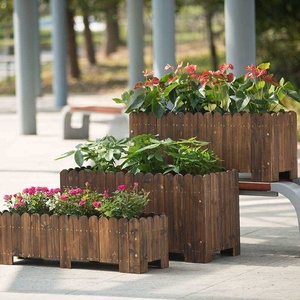 Boîte de plantation Boîte à fleurs en <span class=keywords><strong>bois</strong></span> anti-corrosion Balcon Pots de légumes intérieurs et extérieurs Rainure <span class=keywords><strong>rectangulaire</strong></span> en <span class=keywords><strong>bois</strong></span> massif - Product Image 3