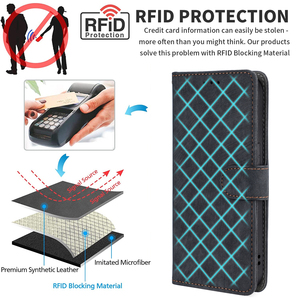 Bảo vệ máy ảnh PU da trường hợp bìa Shell RFID chặn chủ thẻ Wallet da trường hợp điện thoại cho Oneplus NORD <span class=keywords><strong>5</strong></span>/Ace <span class=keywords><strong>5</strong></span> siêu - Product Image 3