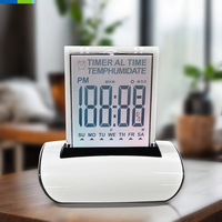 Moniteur intelligent d'humidité de la température intérieure avec réveil électronique à changement de couleur