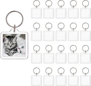 Wholesale Portable Lightweight Color Acrylic Keychain Charm Pendant <b>Keyring</b> Acrylic Keychain for Bag Decoration - Product Image 2