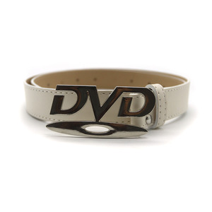 女式复古嘻哈 Y2K 朋克纯色黑白 PU 金属 DVD 扣带扣牛仔裤腰带适合连衣裙 - Product Image 5