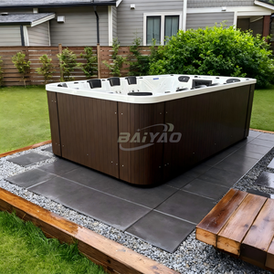 Bain à remous moderne pour hôtel, hydrothérapie, piscine, <span class=keywords><strong>spa</strong></span>, 10 <span class=keywords><strong>places</strong></span>, jacuzzi, piscine, bain à remous, <span class=keywords><strong>acrylique</strong></span> blanc, massage, bain à remous extérieur - Product Image 2