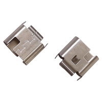 Coque de blindage EMI intégrée en tôle étamée de marque JN pour connecteur USB-C mâle sans pieds de rivetage, pas de 3,6 mm