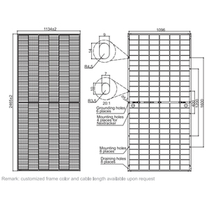 Panneau solaire bifacial mono PERC double verre JA Solar <span class=keywords><strong>JAM78D30</strong></span> 585-610W 585W 590W 595W 600W 605W 610W - Product Image 3