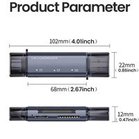 Lector de tarjetas USB 5 en 1 Tipo C multifuncional USB 2,0 a SD TF CF lector de tarjetas inteligentes para PC portátil accesorios Tablet cámaras