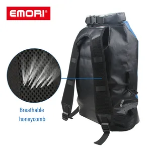 Venta al por mayor 500D impermeable bolsas secas mochila con cierre de cremallera 25L de capacidad logotipo personalizado para uso al aire libre - Product Image 2