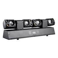Lampe LED à double bras rotative à tête oscillante pour KTV, bar, scène, fête, avec faisceau lumineux, contrôle sonore, RGB, blanc chaud, lumière laser DJ