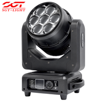 Fabrika Çıkışlı Mini Arı Gözü Zoom Lambası 7x40W Arı Gözleri 16bit Hareketli Strobe Işın Yıkama Efekti Düğün Parti Gösterisi için