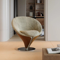 Fauteuil simple moderne, fauteuil pivotant de luxe léger pour chambre à coucher, appartement, bureau à domicile et hôtel