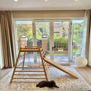 Aire de jeux intérieure Jungle Gym Jouets d'escalade pour bébés Montessori Style Waldorf Ensemble de jeu en bois pour enfants - Product Image 6