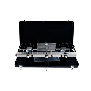 Barbecue Portable, plateau de Table léger, allumage automatique, <span class=keywords><strong>Double</strong></span> brûleur, <span class=keywords><strong>Camping</strong></span>, <span class=keywords><strong>gaz</strong></span> Butane - Product Image 2
