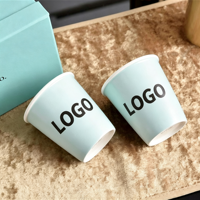 Vente en gros de tasses durables de 280 ml, tasses à lait réutilisables, logo personnalisé, haute qualité  Impression temporaire pour cadeau de mariage