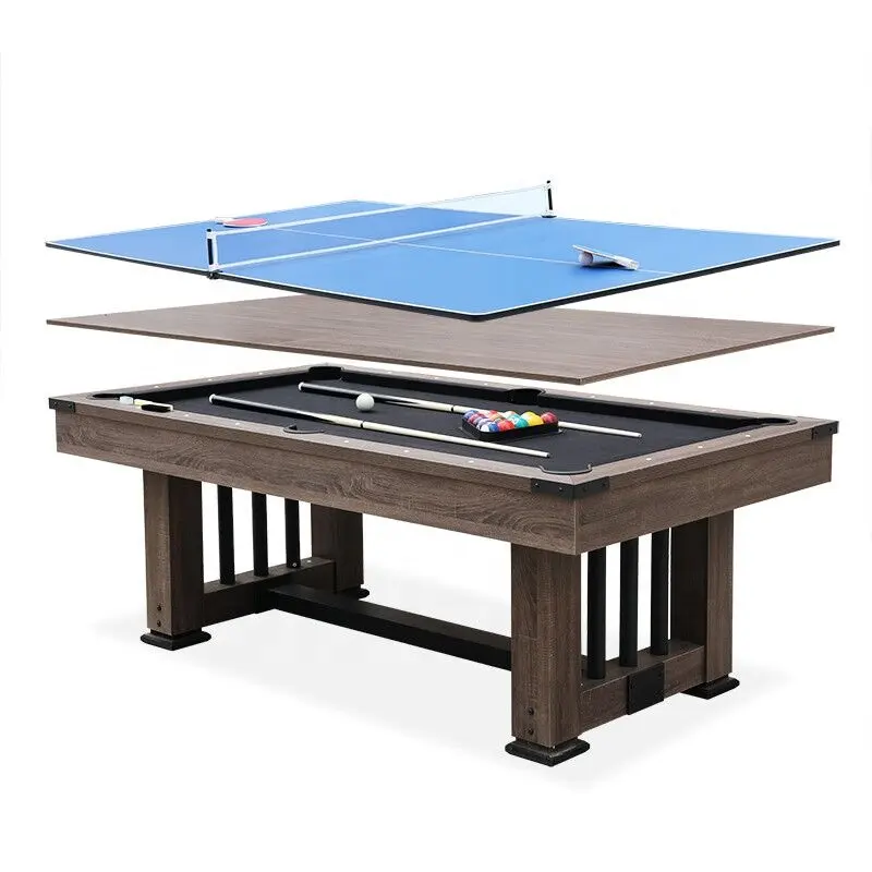 2024 nuovo Design 9FT 3 in 1 biliardo tavolo da ping pong ping pong e tavolo da pranzo o da pranzo in vendita