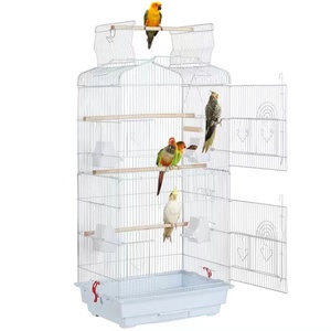 Papağanlar için en iyi kafes Lovebird Cockatiel Parakeets 59.8 inç kafes ile oynamak üst ve standı Metal kuş kafesi