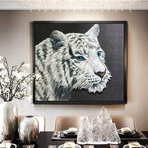 Luxury 100% Handmade Wall Art Ceramic Tile Animals 3d Painting Mural for Livingroom - Product Image 1