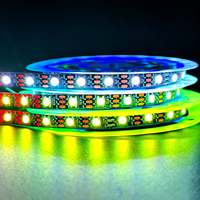 Bande LED DMX Ws2812b Ws2811 DC5V 12V 24V 30/60/144led/m 5M 10M IP20 RGBIC Pleine Couleur Pixel Programmable Adressable