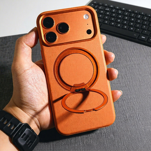Leather Magnetic Ring Phone Case For iPhone 17 Pro Max With Holder 360 Full Wrap Protection Anti-Fingerprint and Shockproof - Product Image 5