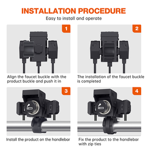 Xe Máy xử lý thanh loại C sạc PD sạc nhanh sạc điện thoại di động thiết lập cho xe đạp kết hợp USB sạc - Product Image 6