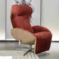 Fauteuil inclinable de luxe haut de gamme à gravité zéro, en velours de haute qualité, en acier inoxydable, fauteuil simple ergonomique pour salon