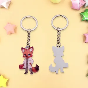 Cheap Custom Logo Anime Cute Design Promotional Metal Keychain Custom Logo Key Ring Offset Printing Keychain