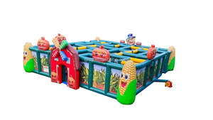 Tema <span class=keywords><strong>de</strong></span> granja <span class=keywords><strong>de</strong></span> laberinto inflable <span class=keywords><strong>de</strong></span> 30 'X 30' para granjas, parches <span class=keywords><strong>de</strong></span> calabaza, huertos <span class=keywords><strong>de</strong></span> manzanas, festivales <span class=keywords><strong>de</strong></span> cosecha para niños y adultos - Product Image 2