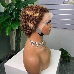 100% Human Hair 13x4 Frontal Curly <b>Wig</b> - Product Image 3