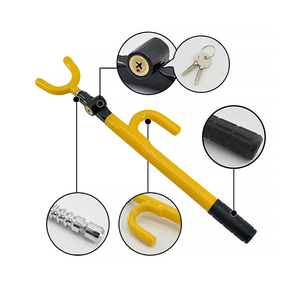 Xiangta Universal ajustable en forma <span class=keywords><strong>de</strong></span> T promoción coche vehículo seguridad volante bloqueo para coche - Product Image 5