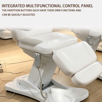 Cama de Belleza Eléctrica de Lujo con Calefacción, Ajustable con 3 Motores, Mesa Facial, Silla de Tratamiento Profesional para Salón, Cama de Masaje para Spa