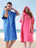 Poncho de plage personnalisé pour adultes, à capuche, en microfibre, de luxe, doux, pour la natation et le surf, idéal pour l'été